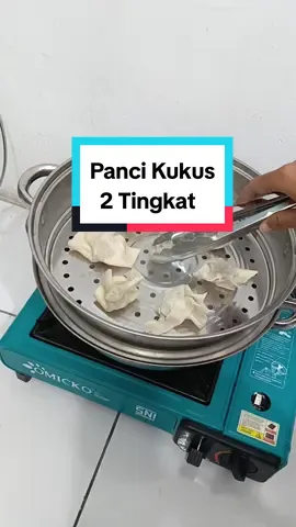 Panci kukus stainless steel 2 tingkat/susun 28cm multifungsi #pancikukus #pancimultifungsi #pancistainless #ibizzastore #fyp 