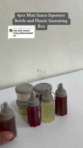 Replying to @@fleur111 4pcs Mini Sauce Squeezer Bottle and Plastic Seasoning Box #saucesqueezer #seasoningbox #seasoningbottle #minisaucer 