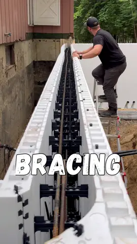ICF Foundation Bracing using @fabformindustries system! This @Logix Brands Element ICF is now ready for concrete!  #remodel #construction #homerenovation #realestate #design #entrepreneur #interiordesign #renovation #homedecor #tools #DIY #carpentry #work #asmr #designer #homemade #engineering #houserenovation #homemakeoveronabudget #diyrenovation 