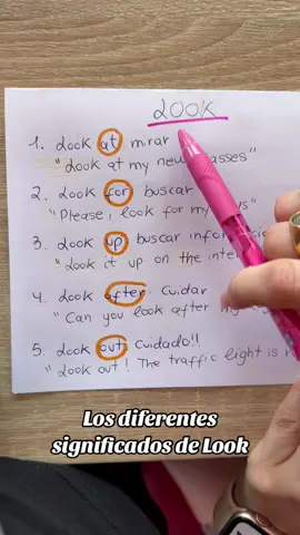 Diferentes significados de Look en inglés. #aprendiendoingles #inglesonline #vocabulary 
