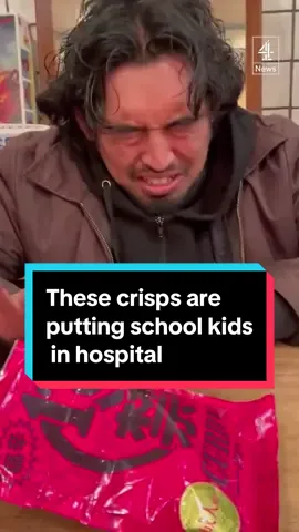 At least 14 students in Tokyo, Japan have been hospitalised after eating ‘super spicy’ crisps. #Japan #Tokyo #SpicyCrisps #Crisps #Chips #PotatoChips #Food #Spicy #IsoyamaCorp #Channel4News