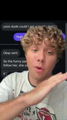 Feels bad but at least he knows #loyaltytest 