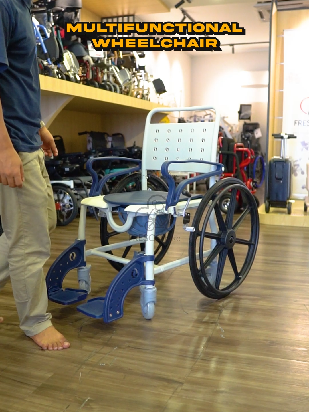 Multifunctional Shower Commode Wheelchair Toilet/Bath Chair 5-in-1 5 dalam 1. Jangan terlepas peluang untuk memilikinya. #wheelchairgirl #wheelchair #wheelchairlife #wheelchairuser