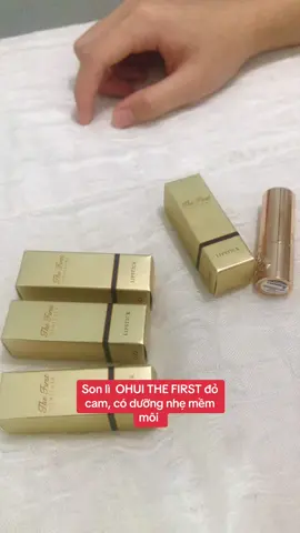 Son lì mini OHUI THE FIRST ĐỎ CAM mềm môi độ duõng vừa phải lâu trôi, màu đẹp .#OHUITHEFIRST#SONLI#LÂUTROI#MỀMMOI 