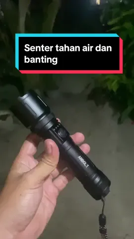 Senter merk anbolt material besi sudah tahan banting dan tahan air #senter #sentersuperterang #senter swat + mounting #senterled #Senter #Senter Led Batre 60 Wath #senterledmurah #fyp 