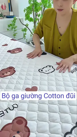 Bộ ga giường Cotton đũi trần bông hoạ tiết#bogagiuong #gagoitranbong #bogagoicotton #bogagiuongvavogoi #bochangagoi #xuhuong #thinhhanh #trending #xuhuongtiktok 