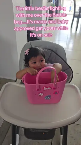 I love this little Barbie tote it's super cute and great material. I bought it for myself but ended up using it as a mini diaper bag for my baby girl since she loved it so much. On sale now #barbie #barbiegirl #totebag #pinkbag #cutebaby #momlife #foryou #foryoupage #funny #fyyy 