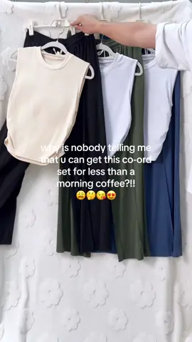 So stylish and true to size!!! Get it before price up!! 🏃‍♀️🏃‍♀️🏃‍♀️ #2pieces #croptop #widelegpants #tanktop #coordset #womensfashion #ootdinspo #tiktokmademebuyit #julydeals #foryou 