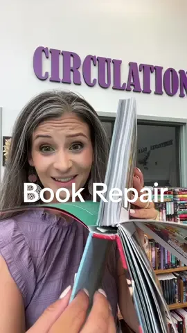 You know what we haven’t done in awhile? A book repair. Except…I’m not sure I can save this one 😮‍💨 #book #repair #fix #asmr #satisfying #middleschool #library #librariansoftiktok #bookish #bookishthings #graphicnovel #Inverted 