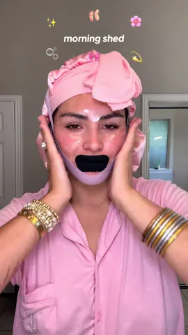 if u are a bugger creator pla don’t forget to give credit who the routine’s from🙃 #morningshed #shedding #deshedding #morningroutine #skincare #siliconepatches #mouthtape #jawstrap #fy #fypage #fypシ゚viral 