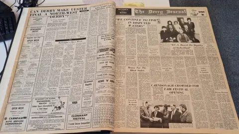 A look through a Derry Journal newspaper, from 50 years ago. The paper is dated July 16 1974. #derry #irishtiktok #ireland #derrycity #retro #oldschool #news #vintage #throwbacks #70s #70saesthetic