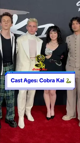 This cast is the GOAT! 🔥 Grab your popcorn, because #CobraKai 🐍 Season 6 Part 1 is here! 🍿 #CastAges #cobrakaichop #CobraKaiedit #jacobbertrand 