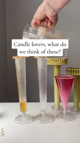 There's something so mesmerizing about watching candles set, especially with those beautiful acrylic moulds. Does anyone else enjoy this as much as I do? 😍 If you’re as obsessed with candles as I am, visit  www.jeunehome.com to see our entire collection.  Demonstrated in this video are the Thick ribbed taper candles. This exquisite candle feature a graceful conic shape, reimagined without the traditional pointed top, offering a unique and contemporary twist to classic candle designs. Inspired by the elegance of Greek and Roman Empire aesthetics, these candles bring a touch of historical grandeur to any setting. The ribbed surface adds a luxurious texture, enhancing their overall appeal and making them a perfect addition to a variety of occasions and decor styles. Each candle is meticulously made to order, allowing you to choose from any color and scent combination available in our shop.  #handmadecandles  #demoulding #demouldingvideo #demolding #candlemaking #candlemaker #candles #scentedcandles #homedecor #sculpturalcandles #aesthetic #ａｅｓｔｈｅｔｉｃ #satisfying #satisfyingvideo  #pastel  #handmadecandles #candlesuk #shopsmall #SmallBusiness #womeninbusiness #partyfavours #favours  #matcha #olive #homedecor 