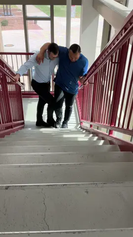Hemiplegia technique for going up and down stairs.  This has helped me get clients up and moving so much earlier!   #ot #ota #occupationaltherapystudent #occupationaltherapy #otstudent #occupationaltherapist #otr #cota #inpatient #inpatientrehab #pt #physicaltherapy #occupationaltherapyassistant #OTD #otpractice #rehab #ots #otstudentadvice #futureot #futureotr #otastudent #otstudents #otstudentlife #neurorehab #fyp #fypシ #fypage #fypシ゚viral #fyppppppppppppppppppppppp #futureotr #strokesurvivor #stroke 
