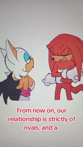 Hiii again, I'm alive!! Been working on personal stuff and haven't been drawing much Sonic stuff in a long while, but here's a lil something! #sonic  #sonicthehedgehog #knuckles #knucklestheechidna #rougethebat #knuxouge 