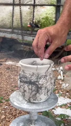 Horse Hair Raku pottery !  We are preparing for our annual Epic Pottery Event on Aug 10/11 at my studio in Waconia MN !  Come check out Raku Firing demos, Wheel throwing demos, over 700 handmade pots for sale and so much more !! #pottery #potteryvids #ceramics #ceramic 