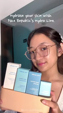 Hydrate your skin with @Face Republic Philippines ‘s Hydro Line. This is the perfect skincare routine for those with dry and sensitive skin. 🩵 #facerepublic #skincare #skincareroutine 