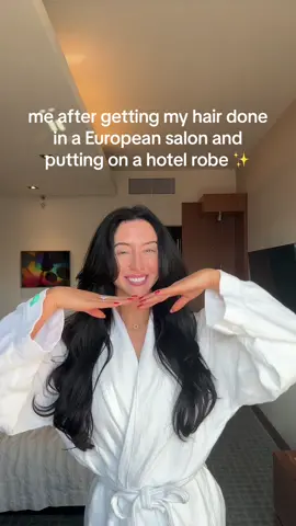 I will never stop talking about european hair salons ✨ #hairtok #euro #eurosummer #hair #hairstyle #haircut #europa #luxuryhotel #hotel #travel #traveltiktok 