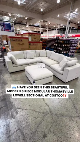 🛋️Have you seen this 6 piece Modern @Thomasville Modular Lowell Sectional at Costco?!   😍Huge fan of the modern wide track arm design!   🔄Features Reversible Back and Seat Cushions + 3 accent pillows    🌟Also love that it can be arranged in multiple configurations!   👀If you are looking for a new sectional check this out at Costco!   🛒Also available on Costco.com in a dark gray color and includes delivery, setup and packaging removal!    #couch #sectional #thomasville #costcodeals #costco #interiordesign #homefurnishings