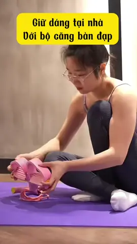 Giữ dáng tại nhà ! #yoga #yogaonline #xuhuong #giamcan #dungcutapyogatainha 