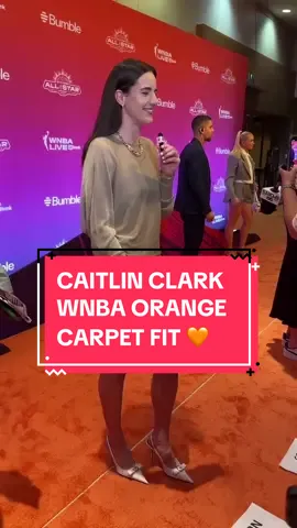 hi, @Caitlin Clark 🧡 #WNBA #orangecarpet #wnbaallstar #fitcheck #ootn #caitlinclark 