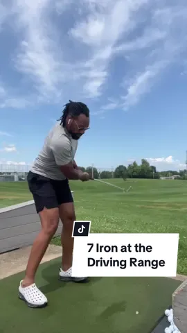 Lets drive it with a 7 iron. #golf #drivingrange #stlouis 