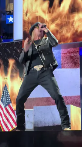Seen from the floor: Kid Rock performs on the final night of the Republican National Convention. #kidrock #rnc #rnc2024 #cspan