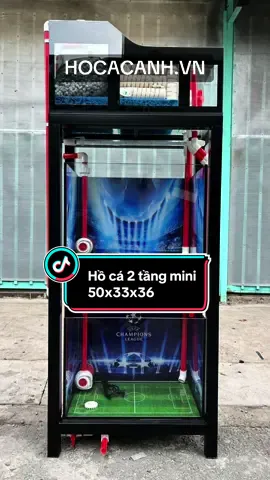 Khách cứ việc lên ý tưởng còn lại để em lo 😂 Tuy nhỏ nhưng đủ đồ chơi. Kích thước hồ 50x33x36cm, vật liệu lọc matrix, sứ sen, đi co trắng ống đỏ sanking. Anh em cần làm hồ liên hệ e báo giá ạ #hocacanhduong #hocasieutrong #hoca2tang #ranchugoldfish #fishtank 