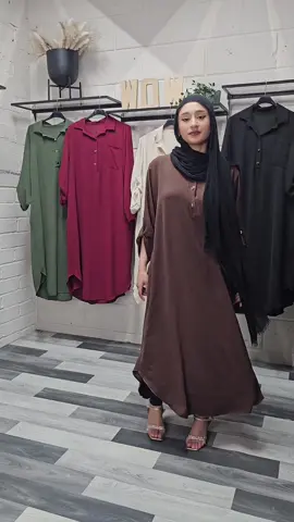 This beautiful long shirt is perfect for any occasion, whether it’s casual or fancy! You can dress this up or down 💕 #modestfashion #modestoutfits #modestdress #modestwear #abayastyle #outfitinspo #fypage 