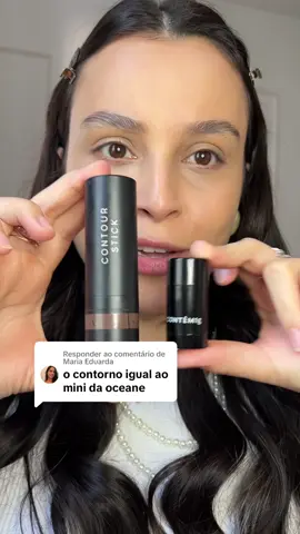 Respondendo a @Maria Eduarda  comparando o contorno em stick da ocene com o contorno da contém 1g #maquiagem #reviewmakeup #oceane #contem1g #contorno #stick 