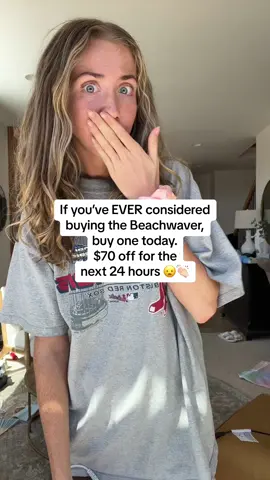 Only $29 and coupons stack. And FREE shipping? RUNNNNN #beachwaver #beachwaveshair #beachwavercurls 