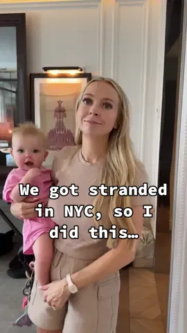 Ellie’s hair at the end 😂❤️ backstory ::: Kay and I got stranded in NYC after a day of flight delays and cancellations. 😔 We were both so tired because we hadn’t slept all night waiting for our flight, and so when we finally got news that the flight was cancelled. It made Kay very upset. We missed a really important appointment to learn more about her chronic illness where she may have finally gotten answers, which she’s been waiting for 5 years or more. So after hours and hours of waiting for delays, to hear that she was missing it anyway, it really broke her. Since it was 2am, I decided that rather than stay at the airport and be delayed even more, I would take her to a nice hotel! Most of them were already full, but I found one that had availability! I quickly booked it and we taxi’d to NYC. I know that a nice hotel room isn’t a replacement for the appointment that she was going to have, but I wanted to do something to make her day a little better. We also lost our diaper bag, so after a few errands to get another one for Ellie, we finally went to the room. Kay loved it, and she ended up sleeping the rest of the day and night. I am so glad that she enjoyed it, and hopefully we will get answers for her soon about her chronic illness.❤️  #kayandtayofficial #couples #relationships #pregnant #postpartum