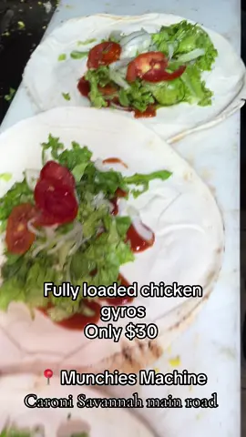Get this loaded gyro for only $30 at munchies machine  #trendingvideo #fyp #foryoupage #tiktokfood #foodspecials #chaguanas #munchies #foryoufood 