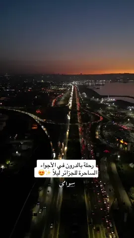 رحلة بالدرون في الأجواء الساحرة للجزائر ليلاً ✨😍  #drone #dzdrone #algiers_tiktok #djidrone #Summer #fypシ #الجزائر🇩🇿 #alger #elharrache #algiers #fyp #djamaaaldjazair #جامع_الجزائر_الأعظم #المحمدية #الصابلات #sablettes 