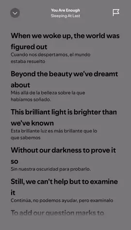 Sleeping At Last- You Are Enough #lyrics #music #foryou #fyp #Love #foryoupage #viral #parati 