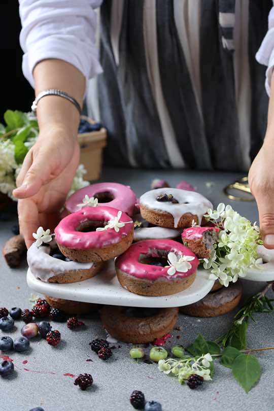 Baked Blueberry Donuts #food #recipes #art 