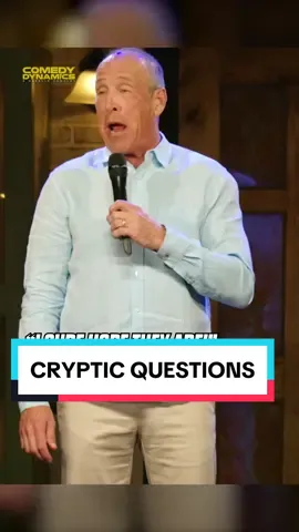 Solve the riddle, avoid an angry wife.  From @Jeff Allen’s special, I Can Laugh About It Now. Watch it FREE on Amazon Freevee! Download the app for free on mobile, streaming media players, Smart TVs, and Amazon Fire TV to start streaming favorite comedy specials.  #comedydynamics #jeffallen #freecomedy #comedyshowcase #funnyvideos #standupcomedy #cryptic 