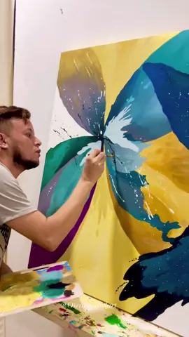 Pinta tu mundo de Colores 🎨.Esta obra es una explosión de matices, en ella se puede apreciar el volumen y la composición logrando un resultado armónico. 🖌️🧑‍🎨#arte #pintura #abstracto #tecnica