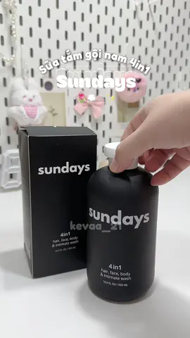 Sữa tắm gội nam 4in1 Sundays thơm xễuu luôn í ✨🫧 Mí ông muốn thơm  thì tham khảo thử ẻmm nhaaa 🫧💭  #sundays #suatamsundays#suataamnam4in1 #suatamgoichonam #suatamgoinam4in1 #suatamnamgioi #suatamnamcaocap #suatamchonam #tipchamsocda #xuhuongtiktok #viralvideo 
