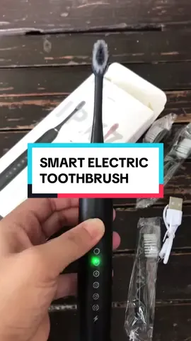 Electric Toothbrush USB Charging Vibrating Ultrasonic Soft Bristle Toothbrush Clean Teeth Smart Electric Toothbrush 6 Brushing Modes Controlled by a push button 1. Sensitive mode - suitable for sensitive people and first-time users.  2. Gum care regimen - significantly removes foam on teeth, suitable for sensitive teeth.  3. Refresh mode - cleans organic plaque that stains teeth and eliminates bacteria. 4. Cleaning mode - polishes teeth, helps restore and protect teeth 5. High massage mode - massages teeth effectively,  cleans gums quickly.  6. Intensive whitening regimen - whiten your teeth from deep inside - Soft bristles - Compatible with mobile phone chargers - 4 replacement brush heads - with USB charging cord #fyp #tiktokbudolfinds #electrictoothbrush #toothbrush  #brushingteeth 