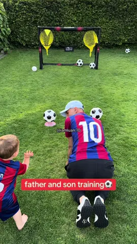 father and son training #Soccer #football #training #messi #fcbarcelona #messi #iamluan10 #luanhasani #wonderkid 