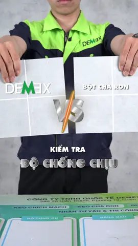Thử thách khả năng chống chịu ma sát giữa keo chà ron Demex và bột chà ron truyền thống. #keocharonchongtham #keocharon #xaydung #vatlieuxaydung #demex #nhadep 