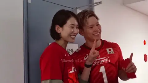they are so freaking adorable istg!! :') they're just literally meant for each other. 🫶🏻💖 #yujinishida #sarinakoga #nishida #koga #ryujinnippon #volleyball #volleyballworld #fyp 