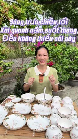 Bộ gốm sứ bát tràng 21 chi tiết tặng thêm 2 món nữa là 23 món mà hơn 200k#phuongthao86 #bogomsubattrang #bochendia #giadungtienich 