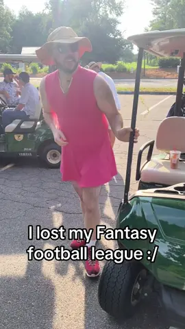 Golfing in a dress like no one ever has #golf #golftiktok #fantasyfootball #nfl #theboys 