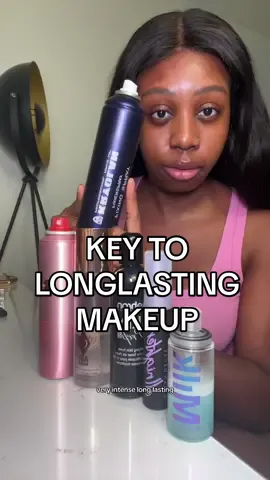 Every single product you need for longlasting makeup, all in one video so you don’t have to watch multiple 💗🫶🏾 #bestsettingspray #longlastingmakeup #kryolansettingspray #onesizesettingspray #charlottetillburyairbrushsettingspray #milkhydrogripsettingspray #mehronskinprep 