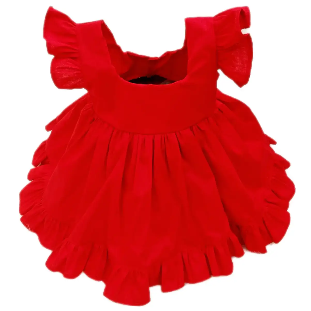 Vestido Brenda Vermelho ❤️ Tamanho: P ao 3 anos - 100% Algodão  #vestidoinfantil #vestidovermelho #vestidodefesta #natal #maedemeninas #shopee 