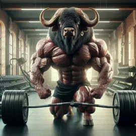 Buffalo Bodybuilding in the gym! #Fitness #fitnessmotivation #pets #foryoupage