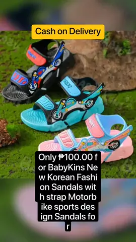 Only ₱100.00 for BabyKins New Korean Fashion Sandals with strap Motorbike sports design Sandals for Kids girls and boys! Don't miss out! Tap the link below