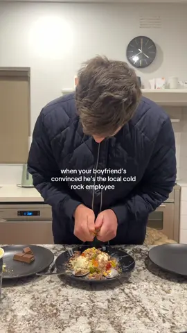It was putting the chocolate in the garlic press for me 🤣🤣 